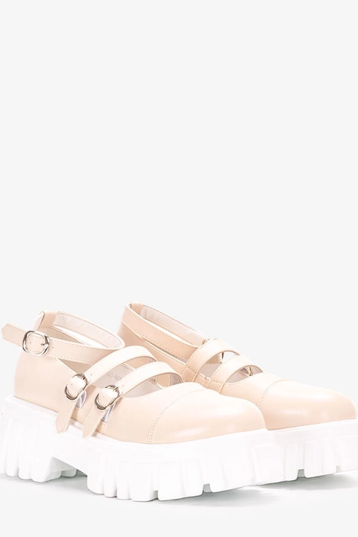 Stivaletti color sabbia su suola di...