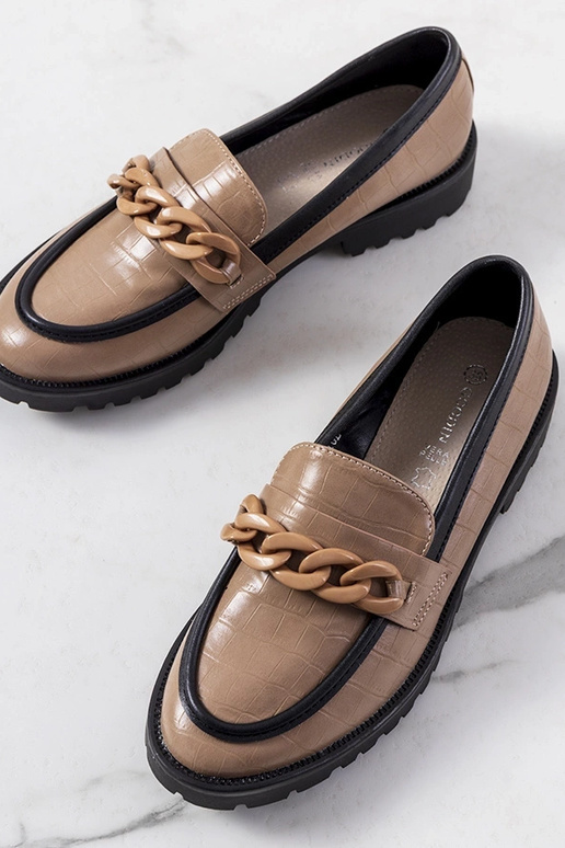 Stivaletti marroni con catena...