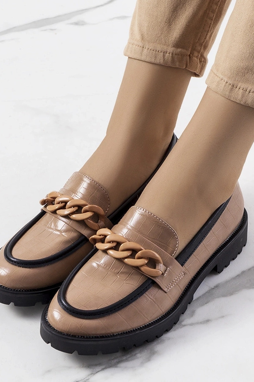 Stivaletti marroni con catena...