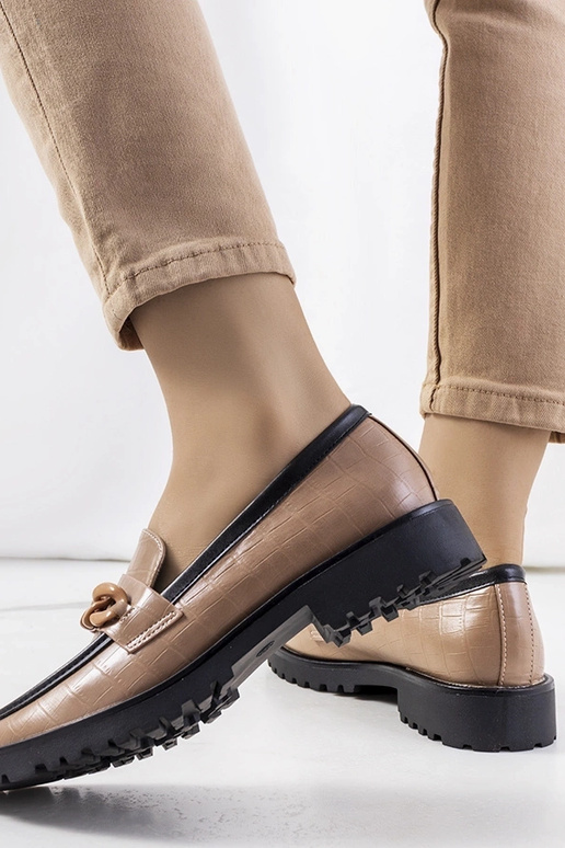 Stivaletti marroni con catena...