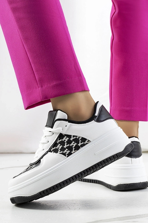 Sneakers bianche con suola alta Valpara