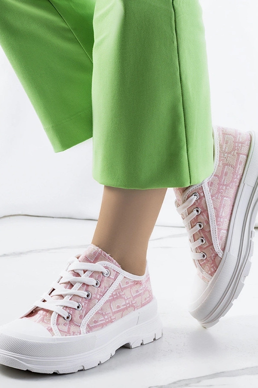 Sneakers con plateau Valida rosa