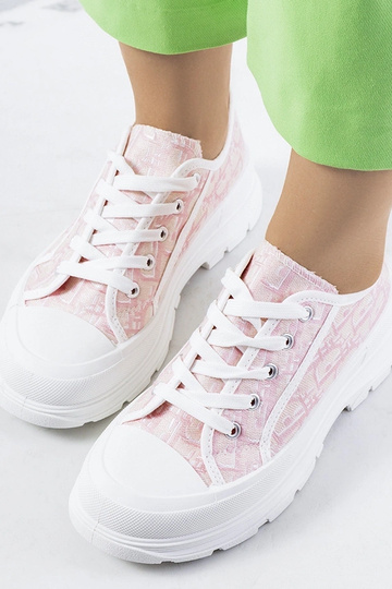Sneakers con plateau Valida rosa 2