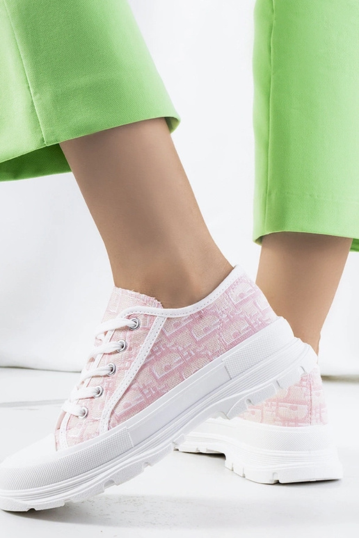 Sneakers con plateau Valida rosa