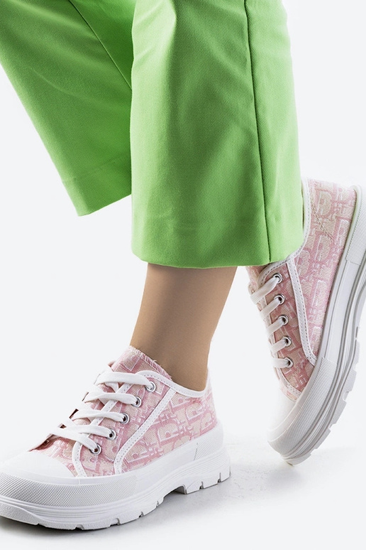 Sneakers con plateau Valida rosa
