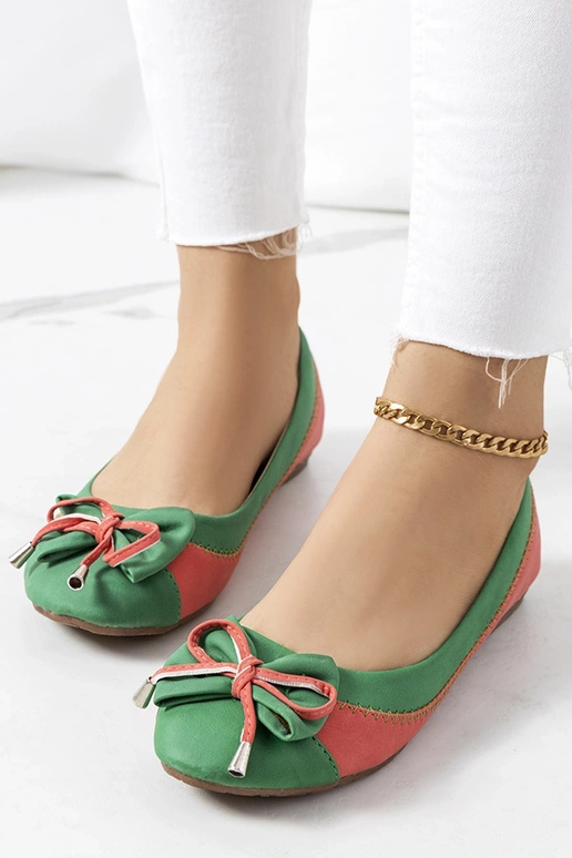 Ballerine con fiocco Eske verde