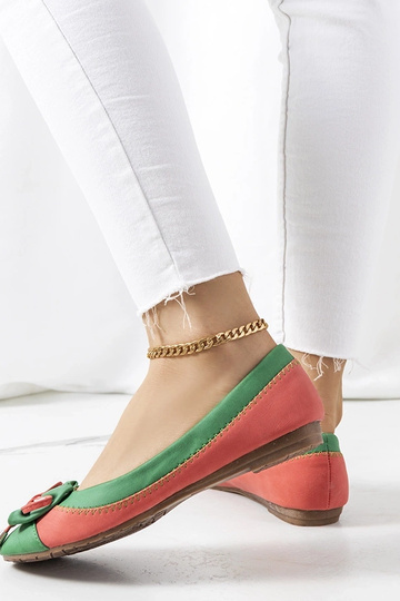 Ballerine con fiocco Eske verde 2