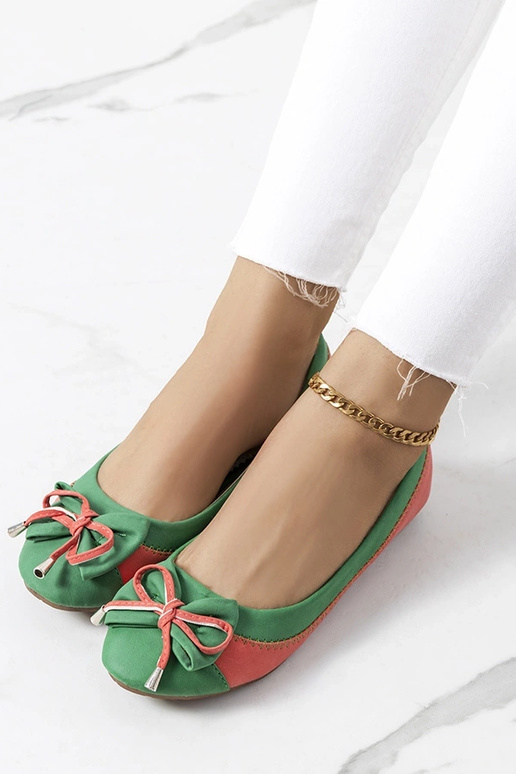 Ballerine con fiocco Eske verde