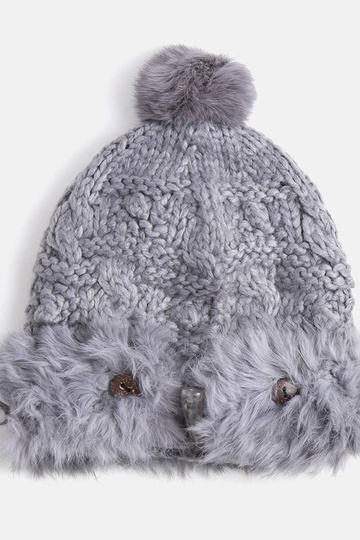 Cappello di pelliccia grigio Danna