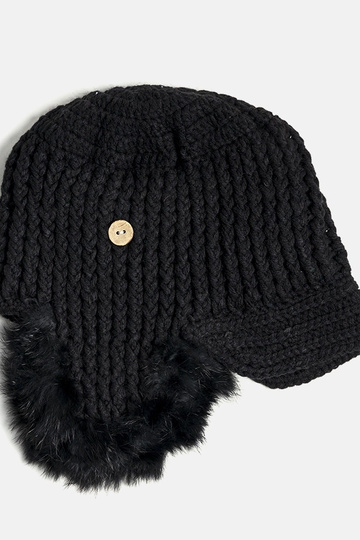 Cappello Zora nero con paraorecchie 2