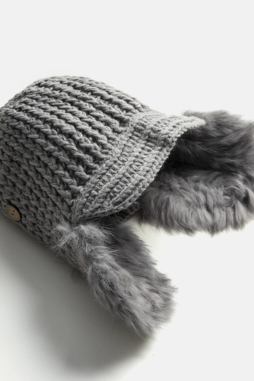 Cappello Zora grigio con paraorecchie