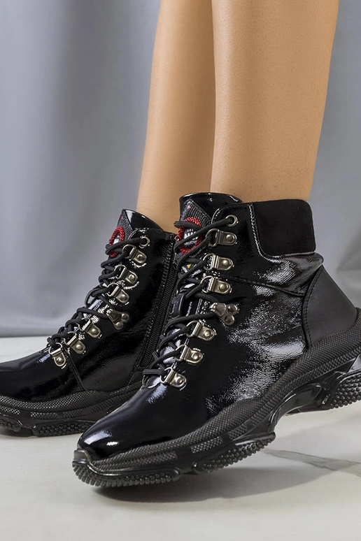 Stivaletti Celmir in vernice nera