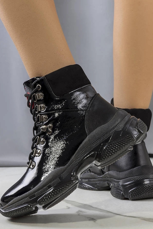 Stivaletti Celmir in vernice nera