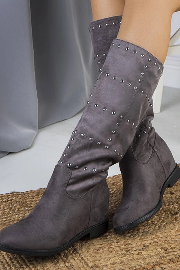 Stivali alti grigi con... 2