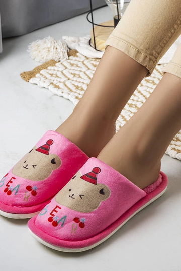 Pantofole morbide rosa scuro Bear
