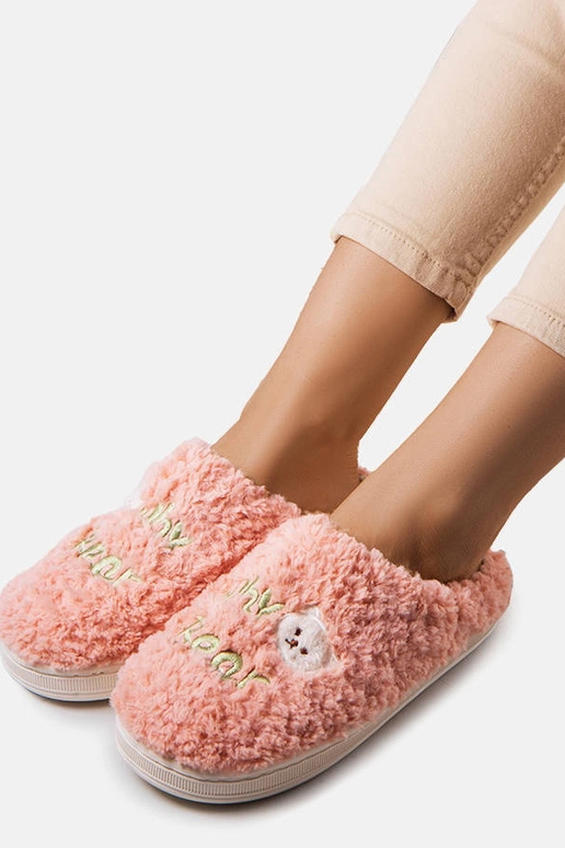 Pantofole morbide rosa Perché Bear