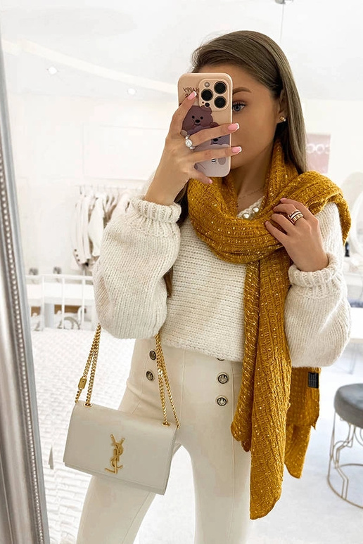 Sciarpa a pois gialli Khalil