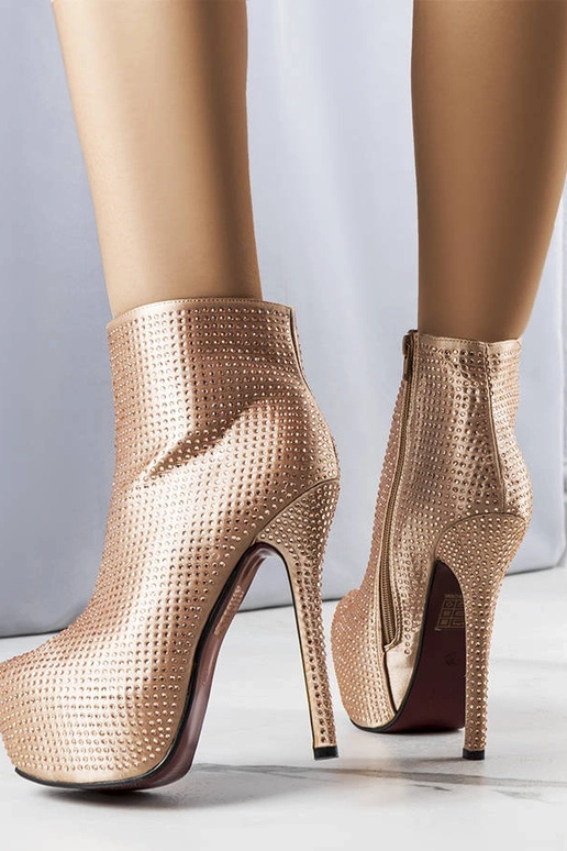 Stivaletti con tacco alto Tatiana oro