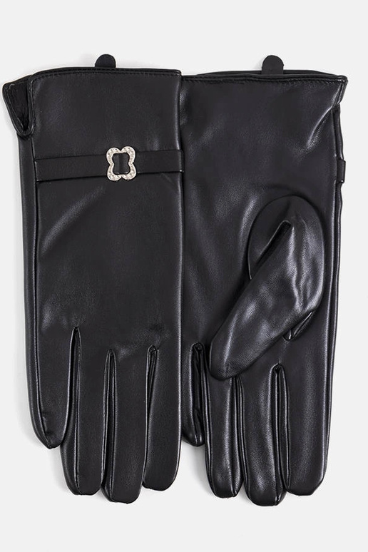 Guanti neri isolanti con fibbia Clouti