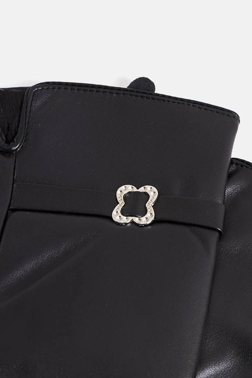 Guanti neri isolanti con fibbia Clouti