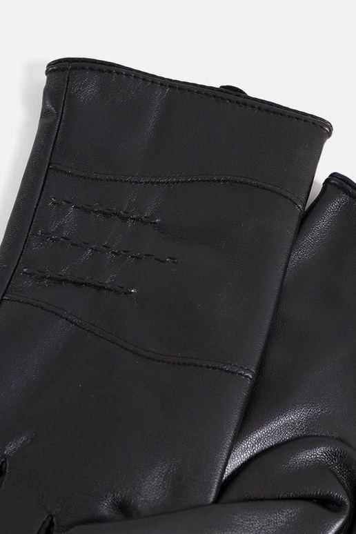 Guanti isolati in tulle nero