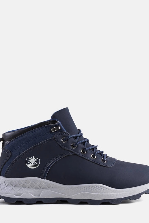 Scarponi da trekking isolati blu navy...