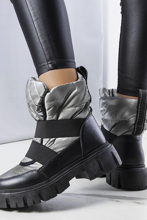 Stivali da neve slip-on isolati grigi...