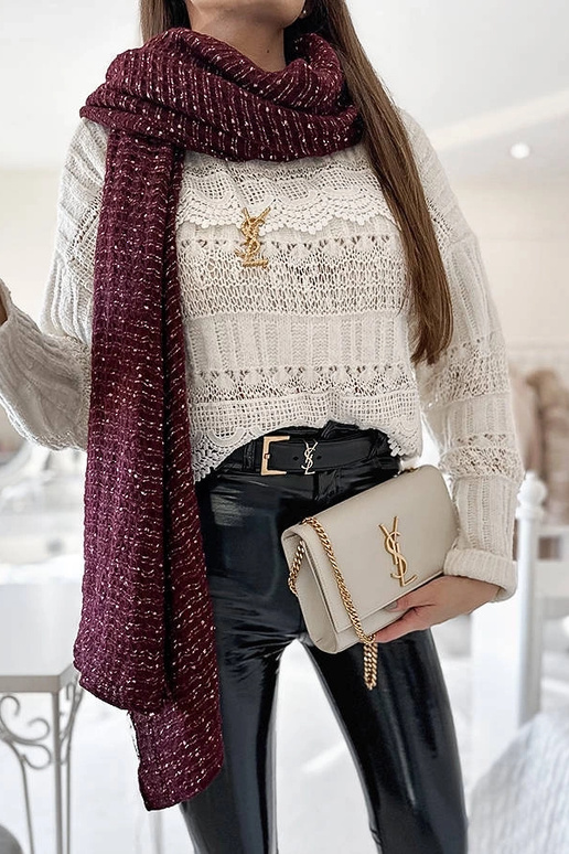 Sciarpa a pois bordeaux Khalil Sciarpa a pois bordeaux Khalil