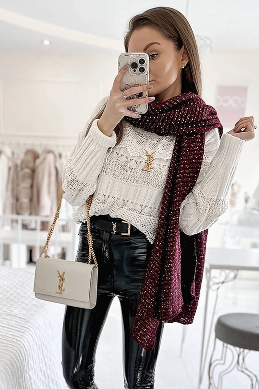 Sciarpa a pois bordeaux Khalil Sciarpa a pois bordeaux Khalil