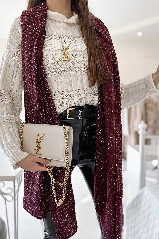 Sciarpa a pois bordeaux Khalil Sciarpa a pois bordeaux Khalil