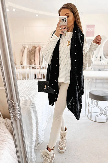 Scialle con perline nere... 2