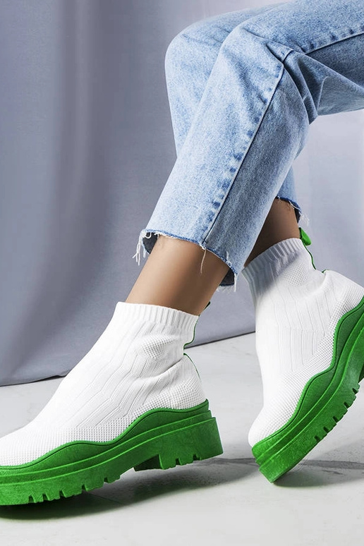 Stivaletti bianchi con piattaforma...