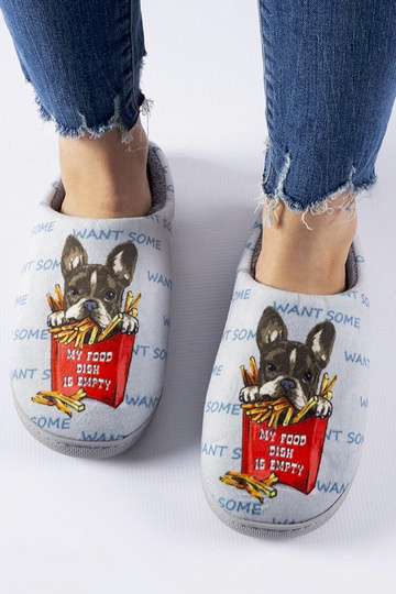 Pantofole Frenchfries morbide grigie 2