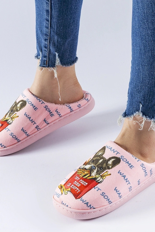 Pantofole Frenchfries rosa morbide