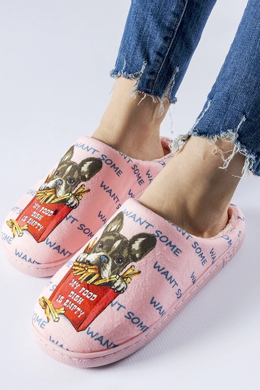 Pantofole Frenchfries rosa morbide