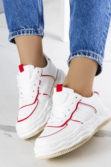 Sneakers bianche con inserti rossi Nettie 2