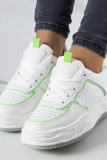 Sneakers bianche con inserti verdi Nettie 2