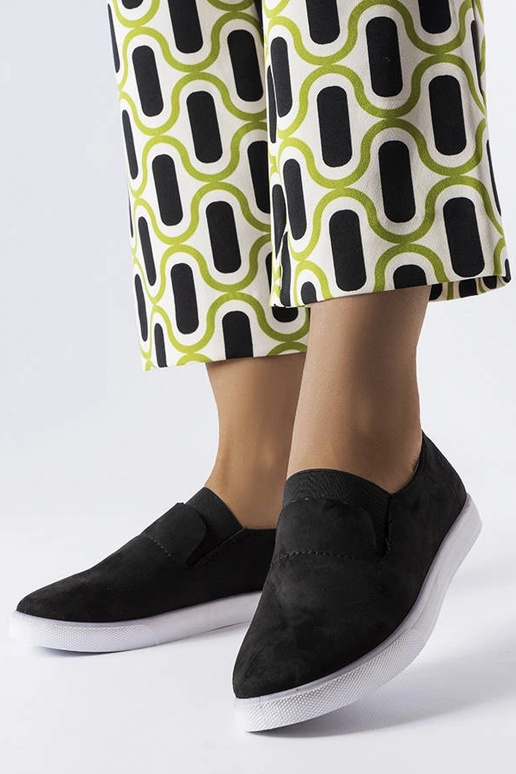 Sneakers neri in similpelle...