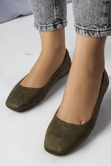Ballet shoes verdi in similpelle scamosciata Jules