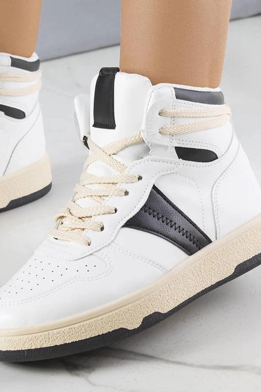 Sneakers alte Robin nere e bianche