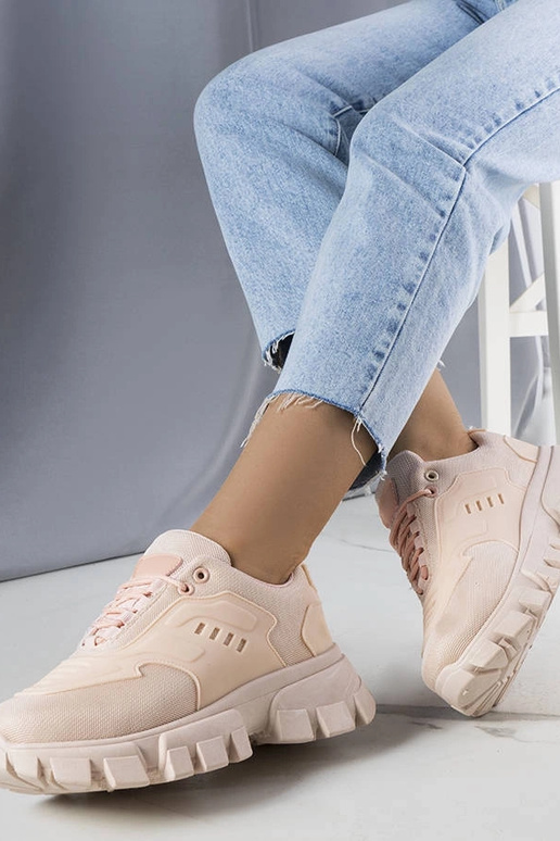 Sneakers rosa con suola Inez massiccia
