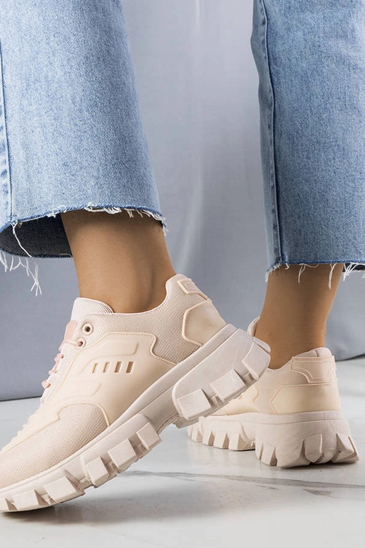 Sneakers rosa con suola Inez massiccia