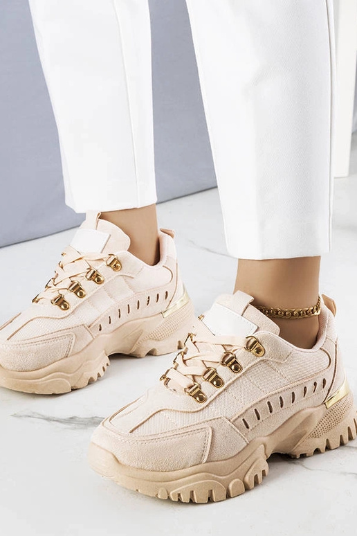 Scarpe sportive color sabbia, "Mindy"
