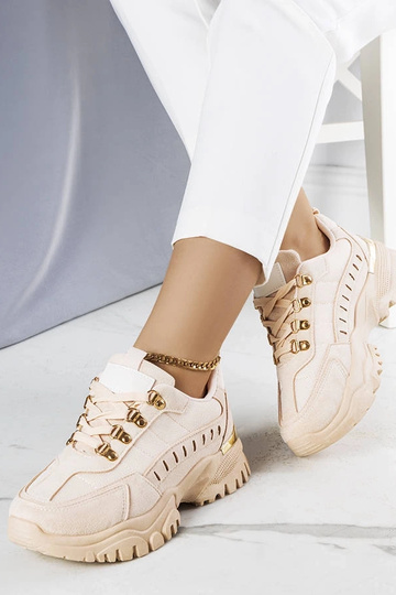 Scarpe sportive color sabbia, "Mindy" 2