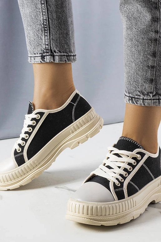 Sneakers con plateau Nichole nere
