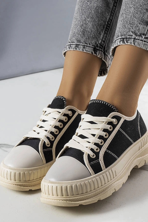 Sneakers con plateau Nichole nere
