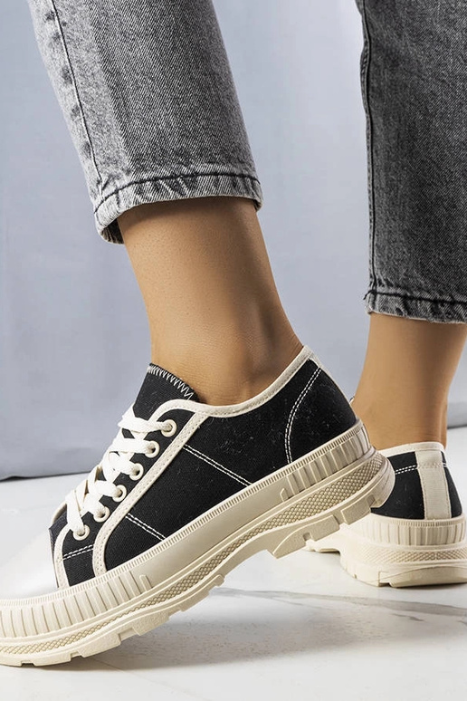 Sneakers con plateau Nichole nere