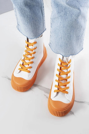 Sneakers con plateau Terri Orange 2