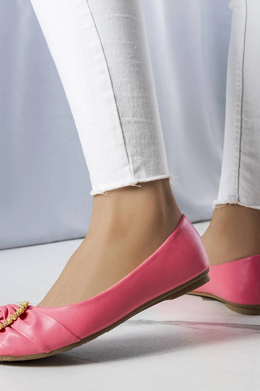 Ballerine rosa con decoro oro Antoinette