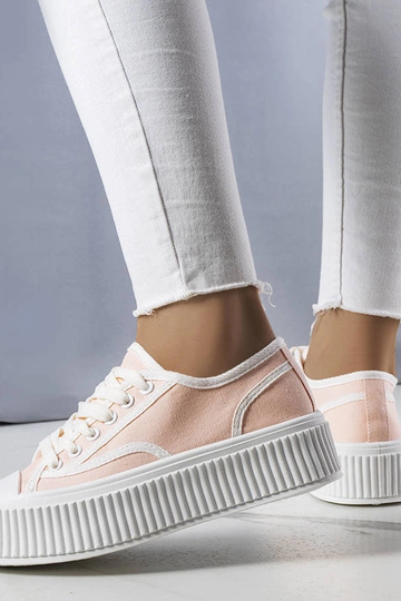 Sneakers con plateau rosa...